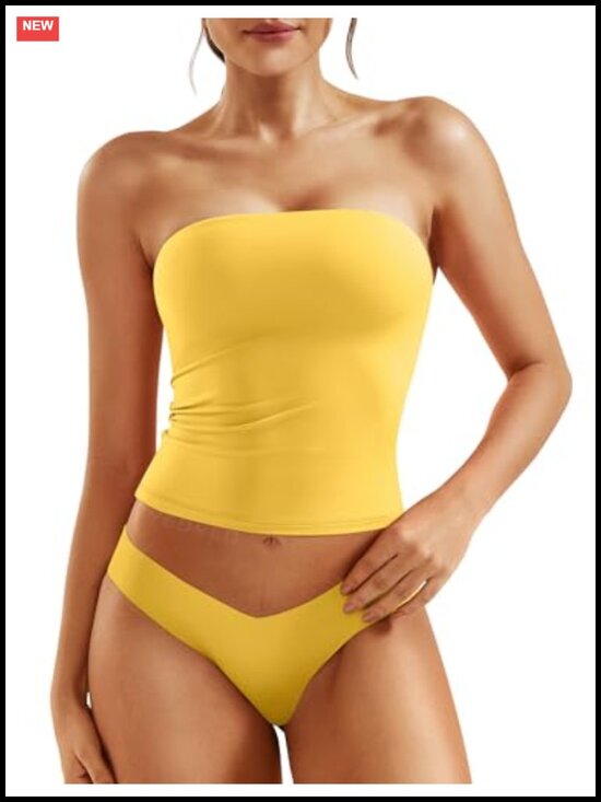 Tops - Double Lined Stretchy Tube Top | Strapless Y2K Crop Top | Going Out